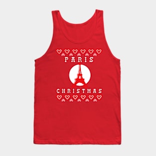Paris Lover, Ugly Christmas Sweater Tank Top